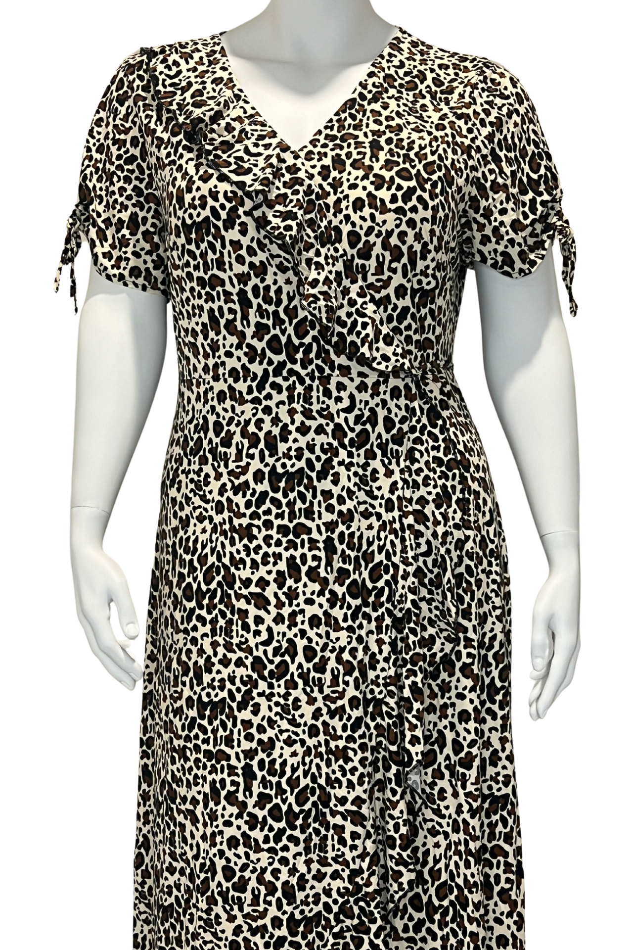 Leopard Print Plus Size Dress Animal Print Wrap Dress Womens Plus Size Dress