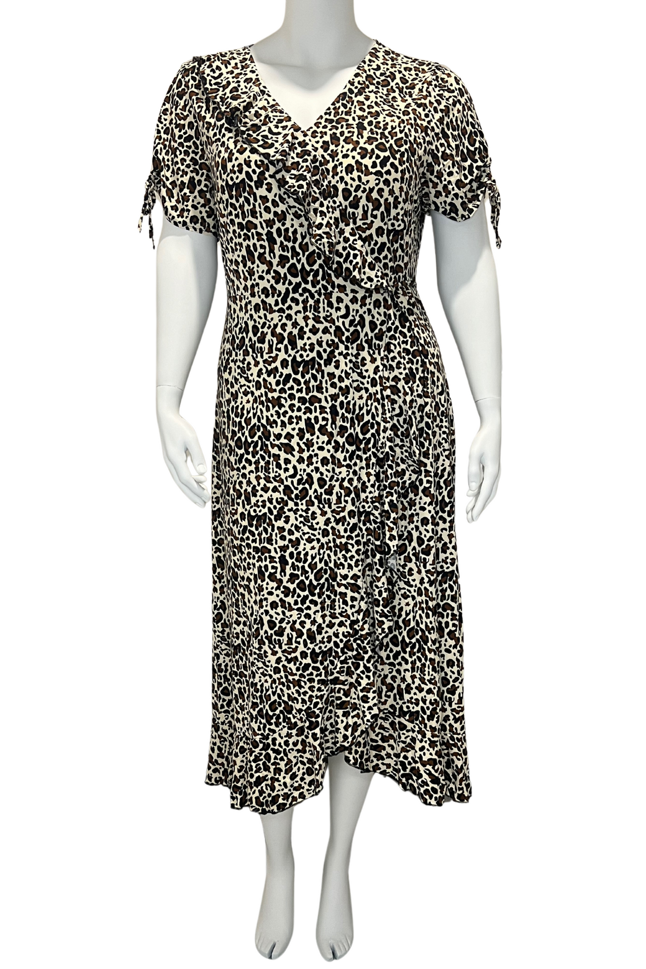 Leopard Print Plus Size Dress Animal Print Wrap Dress Womens Plus Size Dress